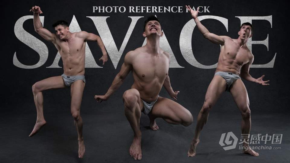 900张男性野性夸张动作表情人体造型高清参考图合集 Savage- Photo Reference Pack For Artists 901 JPEGs  福风灵感网 www.ffidea.com