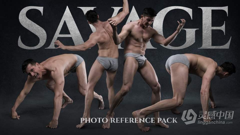 900张男性野性夸张动作表情人体造型高清参考图合集 Savage- Photo Reference Pack For Artists 901 JPEGs  福风灵感网 www.ffidea.com