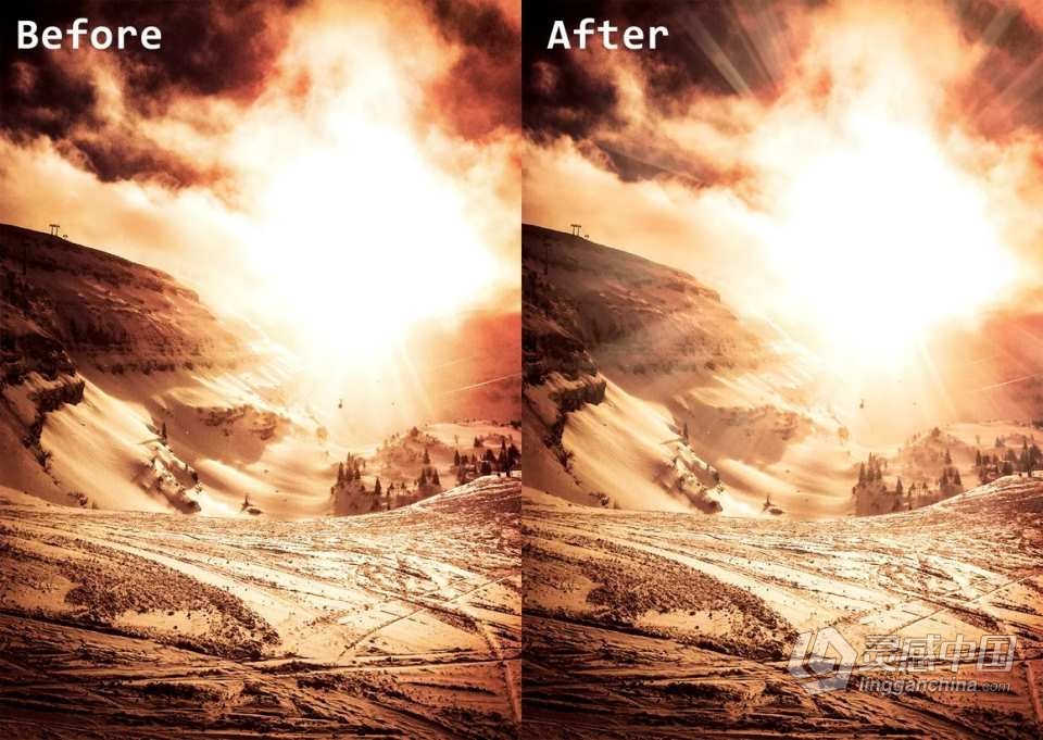 83种自然光线放射光爆裂光线艺术效果PS笔刷 83 Light and Burst Brushes  福风灵感网 www.ffidea.com