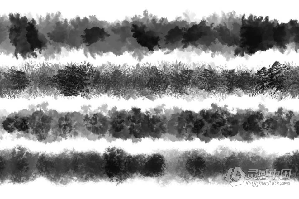 31种真实云彩白云水彩效果PS笔刷 31 Cloud Stroke Brushes  福风灵感网 www.ffidea.com