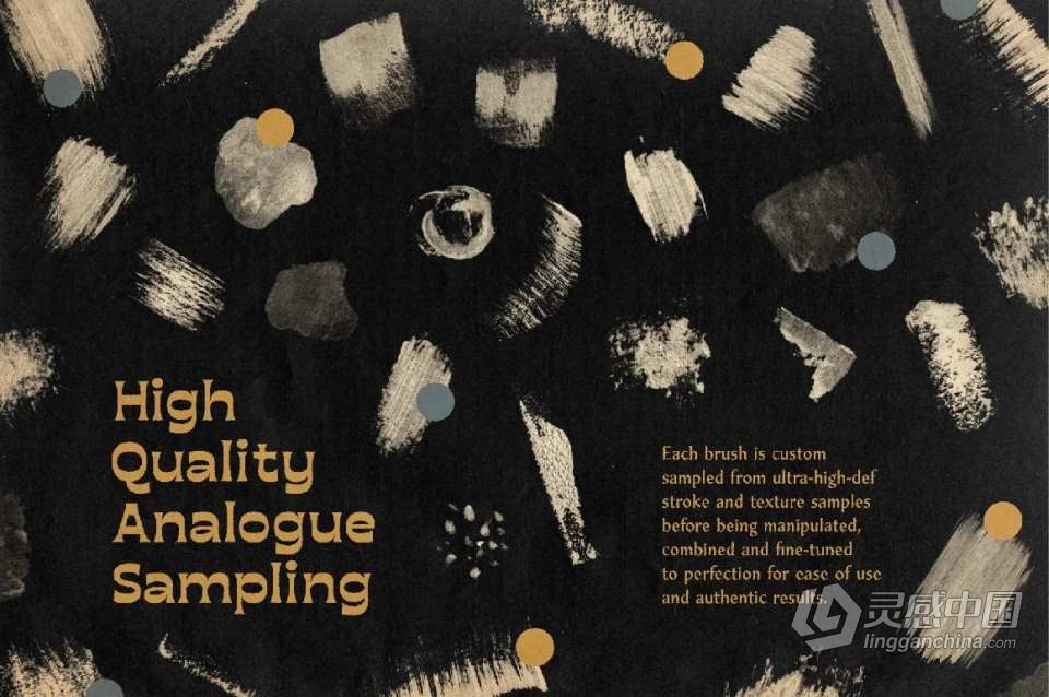 【PS笔刷】130个复古仿旧水墨画笔笔触PS笔刷 The Rusty Nib for Photoshop  福风灵感网 www.ffidea.com