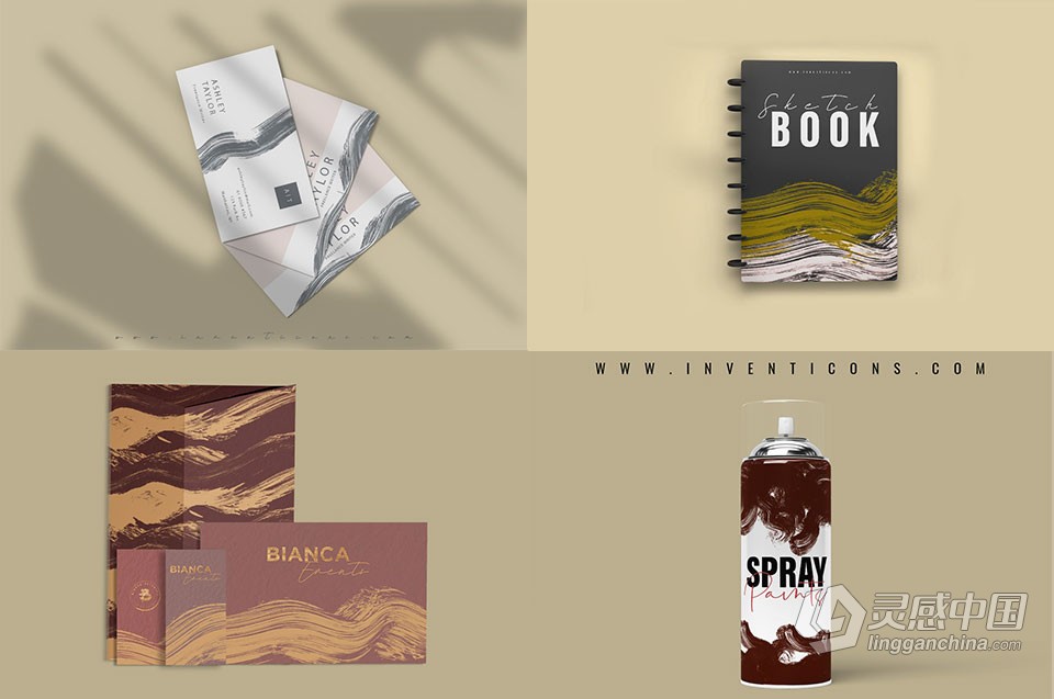 【PS笔刷】1240+中国风水墨画水墨笔触PS笔刷合集 1243 Ink Stroke Brushes for Photoshop  福风灵感网 www.ffidea.com