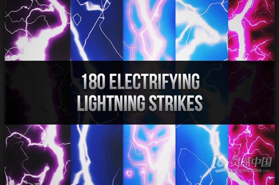 【PS笔刷】电流闪电电脉通雷击效果PS笔刷 180 Electrifying Lightning Strikes  福风灵感网 www.ffidea.com