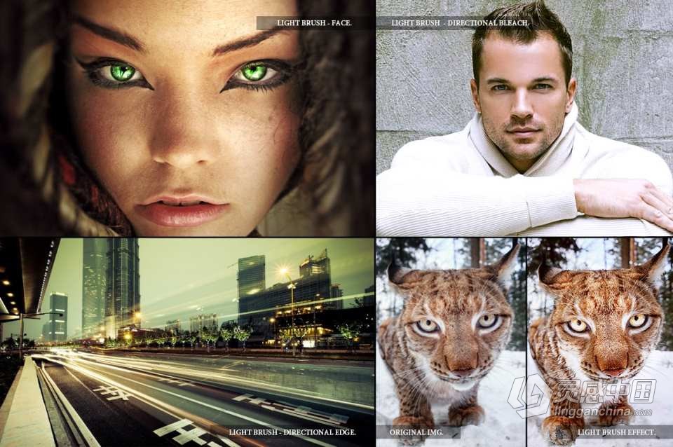 【PS笔刷】309+16 支高清眼神光灯光光效PS画笔笔刷 Photoshop Light Effect Brushes  福风灵感网 www.ffidea.com