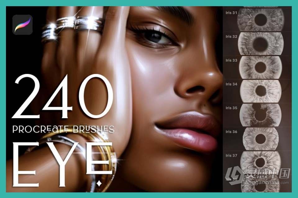 【Procreate笔刷】930人像化妆彩妆画笔套装Procreate笔刷 1760 Procreate Makeup Brushes  福风灵感网 www.ffidea.com