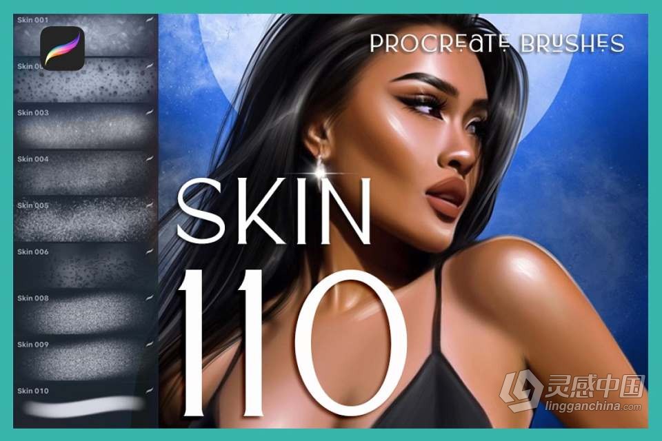 【Procreate笔刷】930人像化妆彩妆画笔套装Procreate笔刷 1760 Procreate Makeup Brushes  福风灵感网 www.ffidea.com