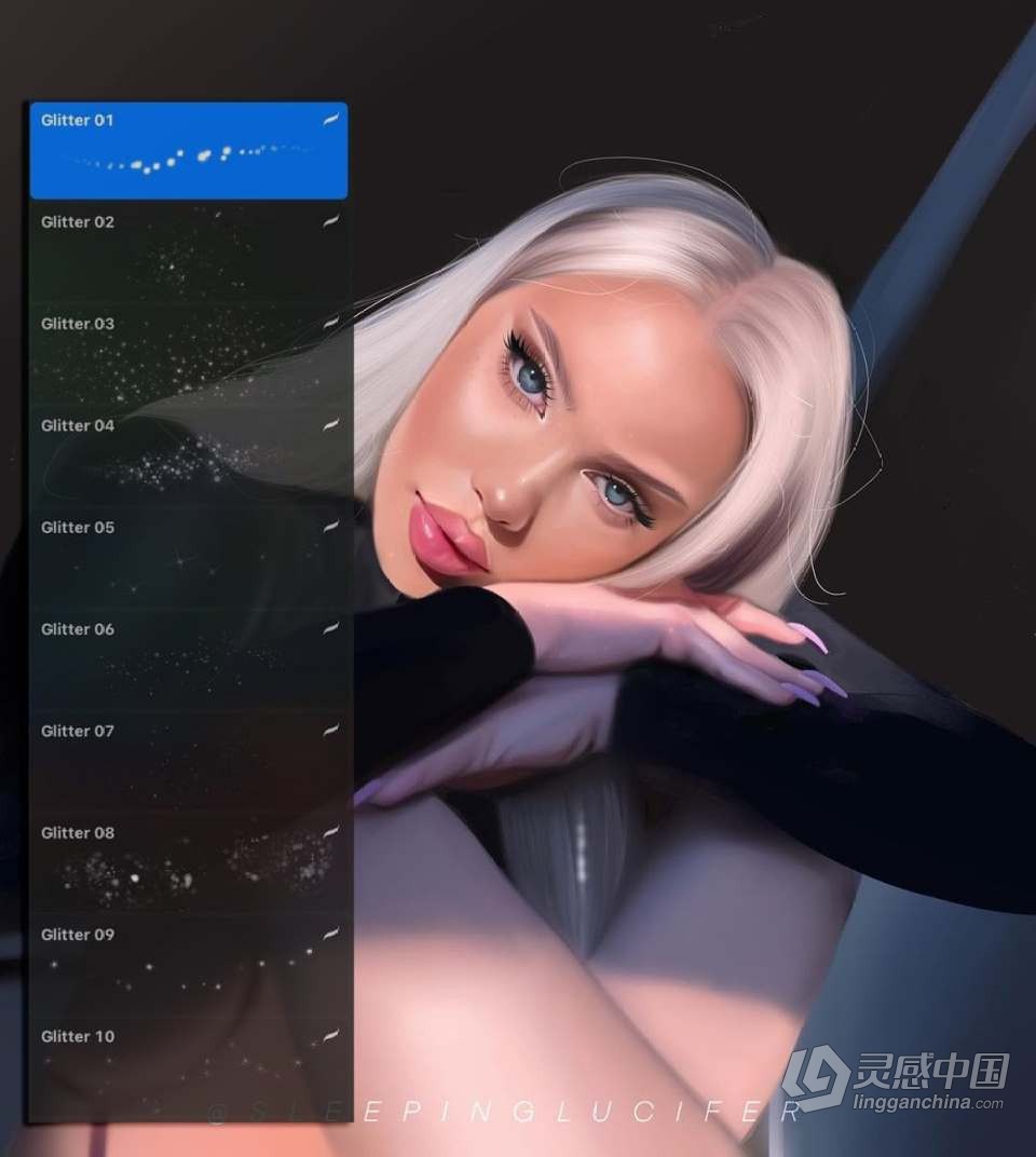 【Procreate笔刷】930人像化妆彩妆画笔套装Procreate笔刷 1760 Procreate Makeup Brushes  福风灵感网 www.ffidea.com