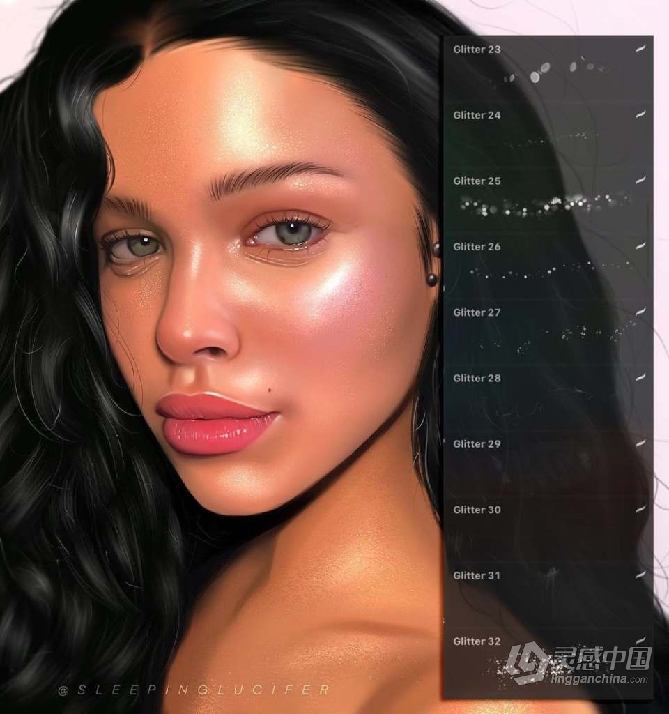 【Procreate笔刷】930人像化妆彩妆画笔套装Procreate笔刷 1760 Procreate Makeup Brushes  福风灵感网 www.ffidea.com