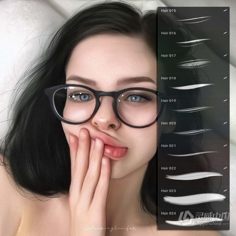 【Procreate笔刷】930人像化妆彩妆画笔套装Procreate笔刷 1760 Procreate Makeup Brushes  福风灵感网 www.ffidea.com