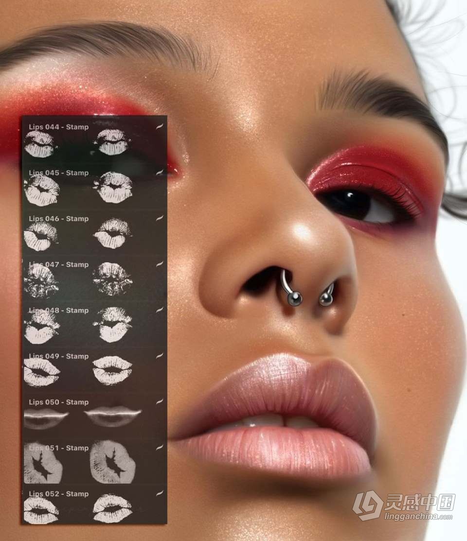 【Procreate笔刷】930人像化妆彩妆画笔套装Procreate笔刷 1760 Procreate Makeup Brushes  福风灵感网 www.ffidea.com