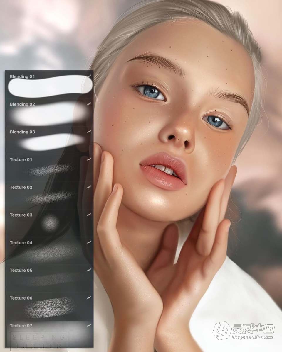 【Procreate笔刷】930人像化妆彩妆画笔套装Procreate笔刷 1760 Procreate Makeup Brushes  福风灵感网 www.ffidea.com