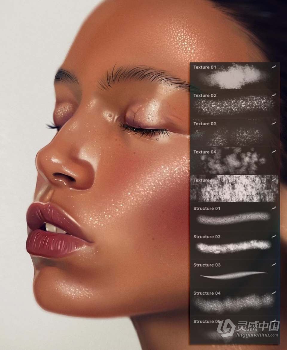 【Procreate笔刷】930人像化妆彩妆画笔套装Procreate笔刷 1760 Procreate Makeup Brushes  福风灵感网 www.ffidea.com