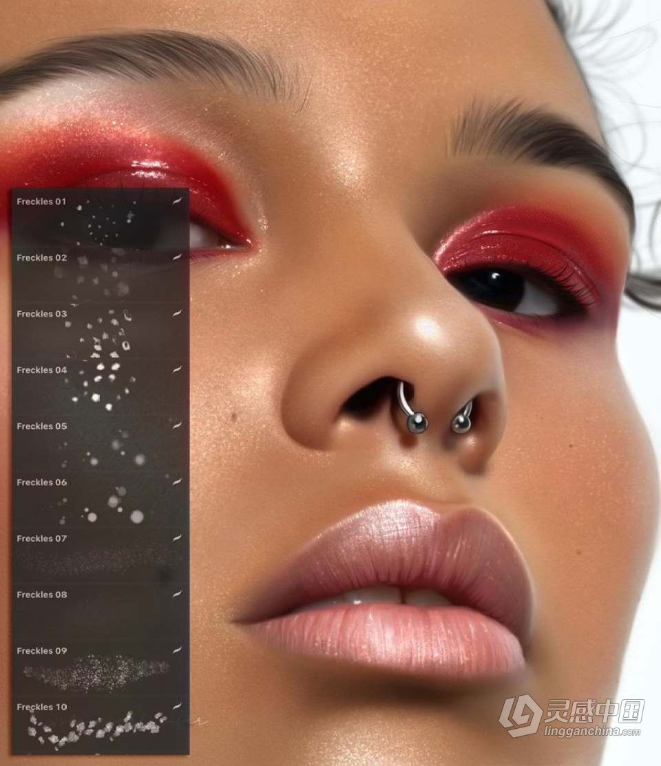 【Procreate笔刷】930人像化妆彩妆画笔套装Procreate笔刷 1760 Procreate Makeup Brushes  福风灵感网 www.ffidea.com