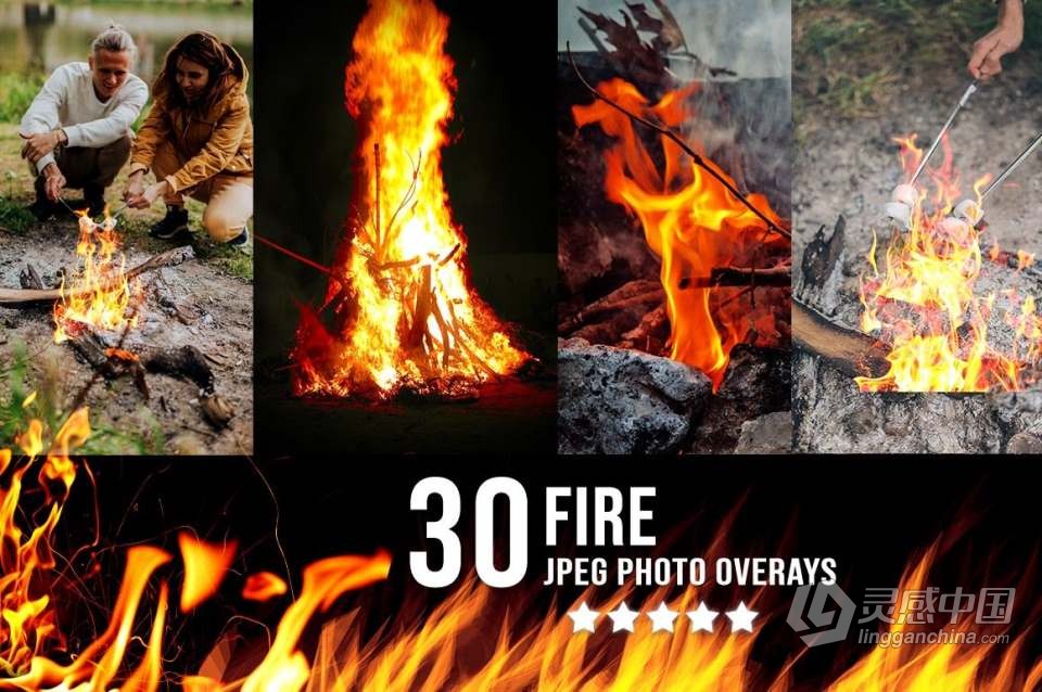 3300+动物花鸟植物藤曼浪漫闪光纸屑彩虹烟雾星空极光等照片叠加合成素材合集 3300+ Photo Overlays Bundle + FREE Act  福风灵感网 www.ffidea.com