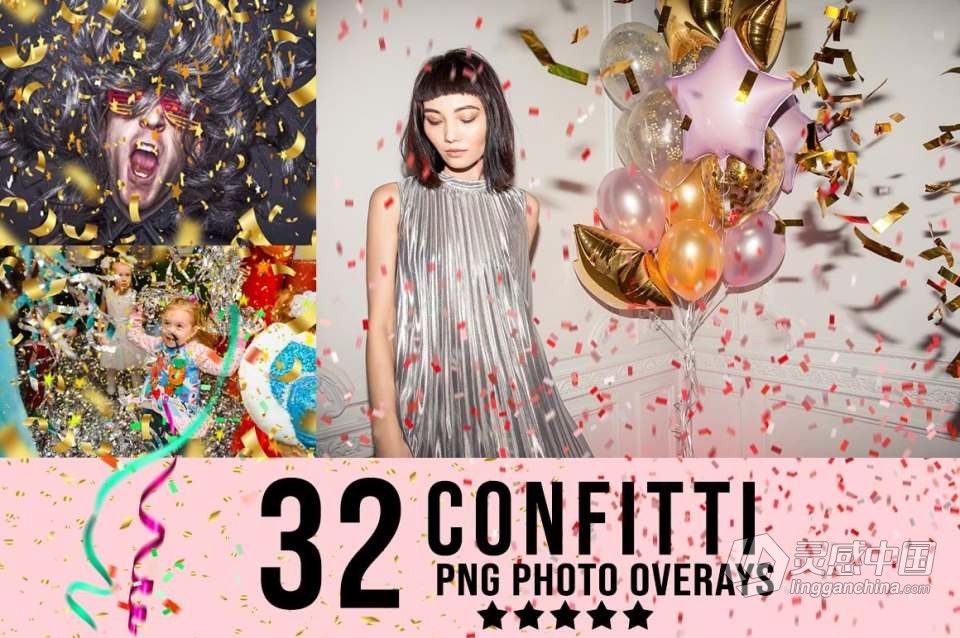 3300+动物花鸟植物藤曼浪漫闪光纸屑彩虹烟雾星空极光等照片叠加合成素材合集 3300+ Photo Overlays Bundle + FREE Act  福风灵感网 www.ffidea.com