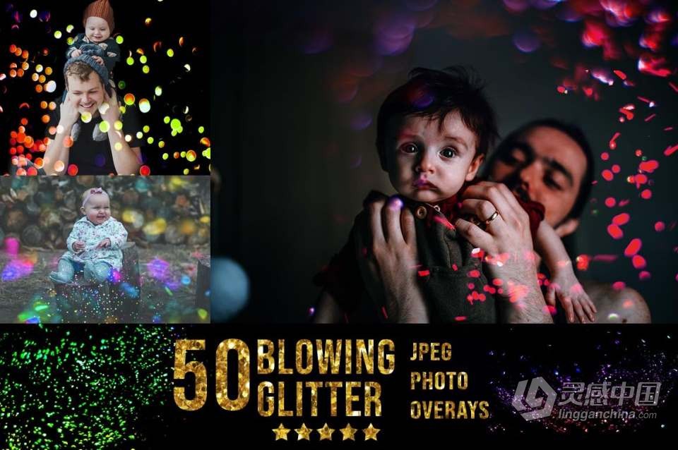 3300+动物花鸟植物藤曼浪漫闪光纸屑彩虹烟雾星空极光等照片叠加合成素材合集 3300+ Photo Overlays Bundle + FREE Act  福风灵感网 www.ffidea.com