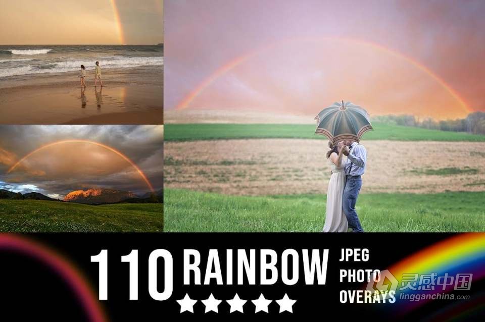 3300+动物花鸟植物藤曼浪漫闪光纸屑彩虹烟雾星空极光等照片叠加合成素材合集 3300+ Photo Overlays Bundle + FREE Act  福风灵感网 www.ffidea.com