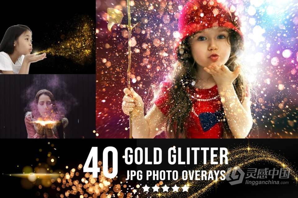 3300+动物花鸟植物藤曼浪漫闪光纸屑彩虹烟雾星空极光等照片叠加合成素材合集 3300+ Photo Overlays Bundle + FREE Act  福风灵感网 www.ffidea.com