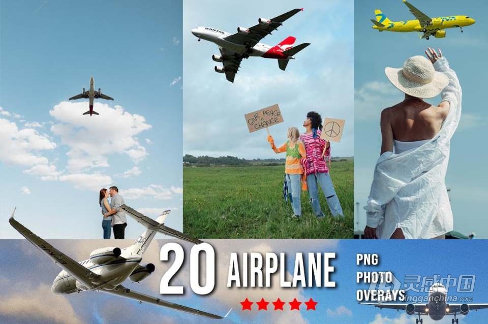 3300+动物花鸟植物藤曼浪漫闪光纸屑彩虹烟雾星空极光等照片叠加合成素材合集 3300+ Photo Overlays Bundle + FREE Act  福风灵感网 www.ffidea.com