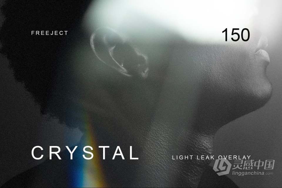 150张棱形水晶镜头漏光光效摄影后期合成叠加素材 150 Crystal Light Leak Overlay  福风灵感网 www.ffidea.com