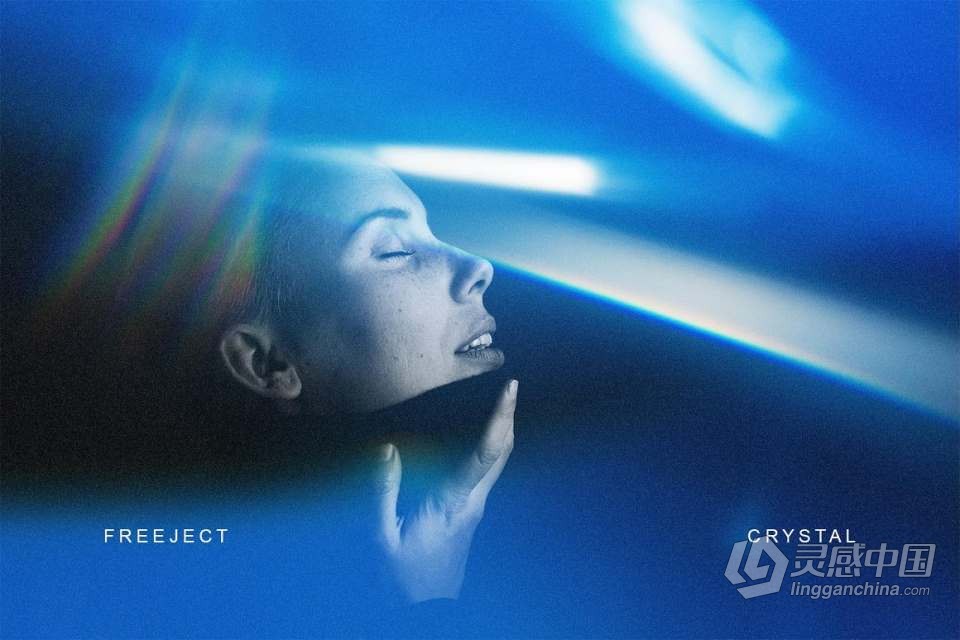 150张棱形水晶镜头漏光光效摄影后期合成叠加素材 150 Crystal Light Leak Overlay  福风灵感网 www.ffidea.com