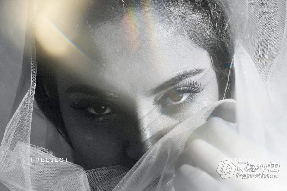 150张棱形水晶镜头漏光光效摄影后期合成叠加素材 150 Crystal Light Leak Overlay  福风灵感网 www.ffidea.com