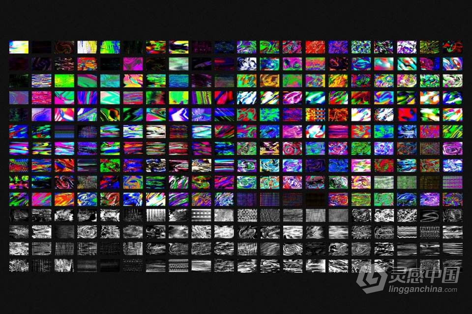 280种毛刺故障抖动失真噪点纹理合成特效叠加素材 280 Glitch Distortion textures  福风灵感网 www.ffidea.com