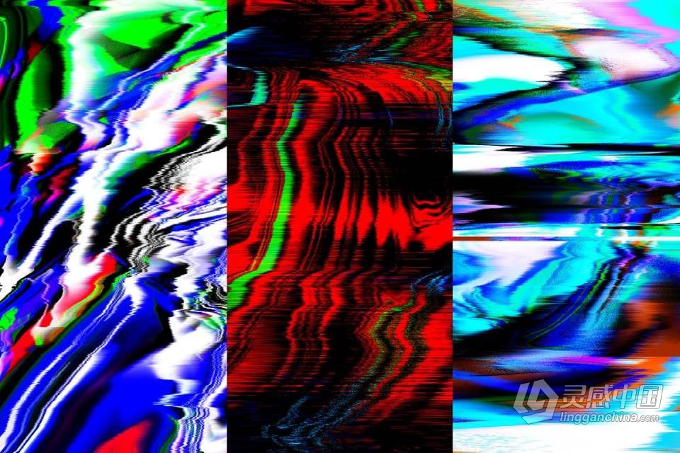 280种毛刺故障抖动失真噪点纹理合成特效叠加素材 280 Glitch Distortion textures  福风灵感网 www.ffidea.com