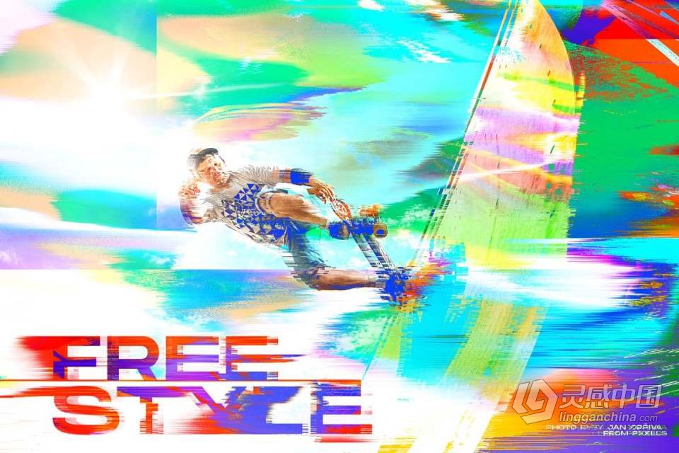 280种毛刺故障抖动失真噪点纹理合成特效叠加素材 280 Glitch Distortion textures  福风灵感网 www.ffidea.com