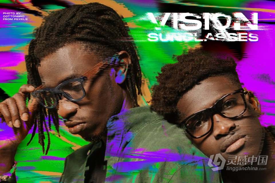 280种毛刺故障抖动失真噪点纹理合成特效叠加素材 280 Glitch Distortion textures  福风灵感网 www.ffidea.com