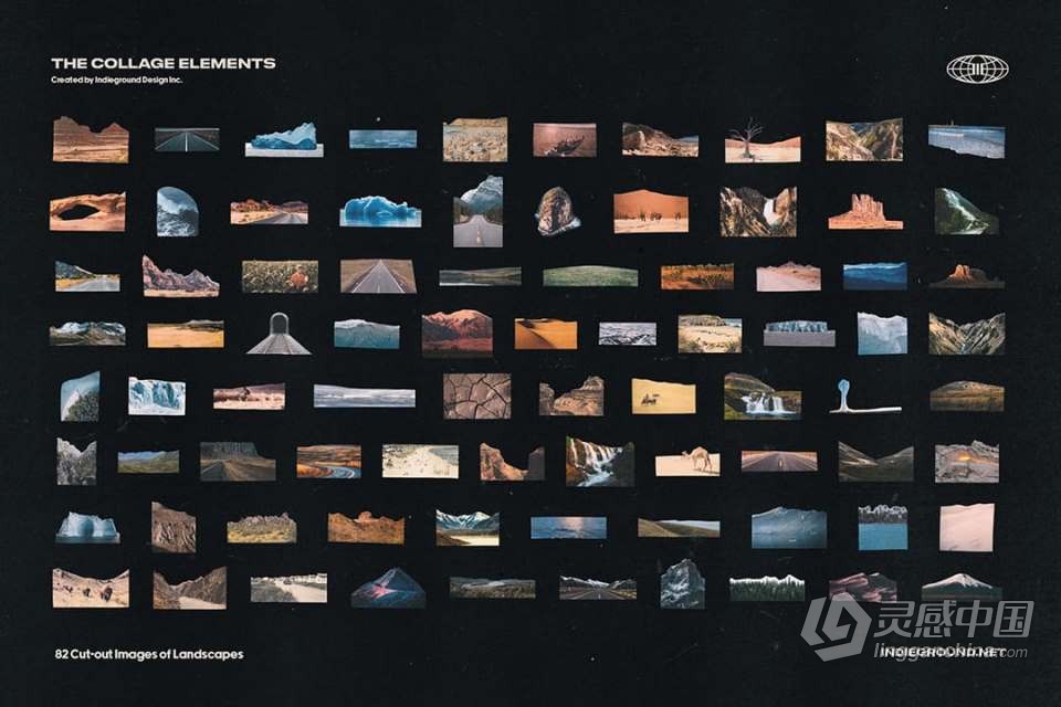 1260+老式复古杂志书籍印刷品拼贴剪切PNG元素合集 Indieground – Collage Elements  福风灵感网 www.ffidea.com