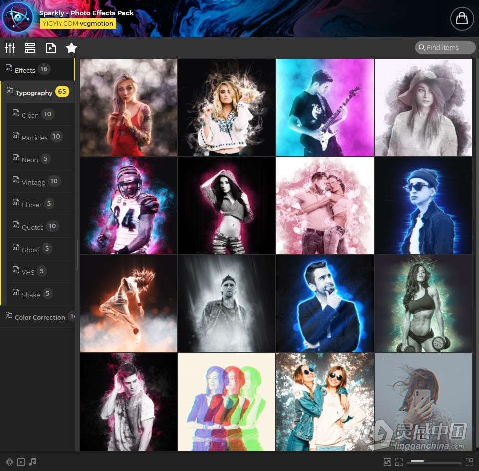 AE脚本预设包 快速生成照片封面视觉特效视频动画效果AE模板预设包  福风灵感网 www.ffidea.com