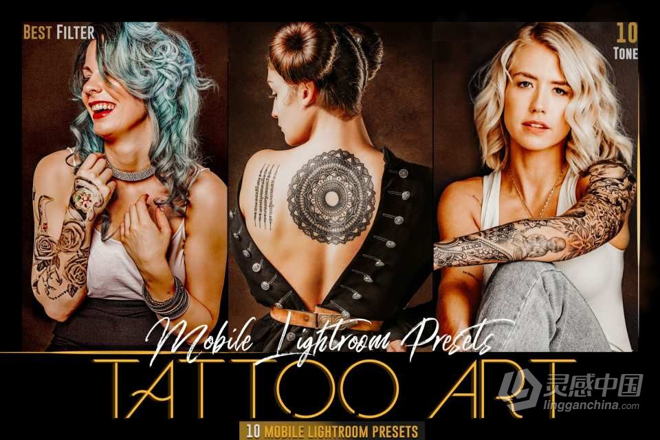 纹身艺术人像摄影后期调色Lightroom预设 Tattoo Art Lightroom Presets  福风灵感网 www.ffidea.com