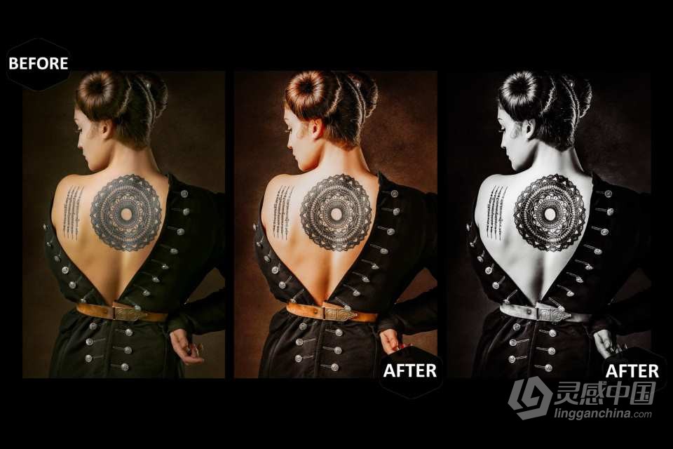 纹身艺术人像摄影后期调色Lightroom预设 Tattoo Art Lightroom Presets  福风灵感网 www.ffidea.com