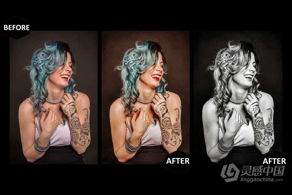 纹身艺术人像摄影后期调色Lightroom预设 Tattoo Art Lightroom Presets  福风灵感网 www.ffidea.com