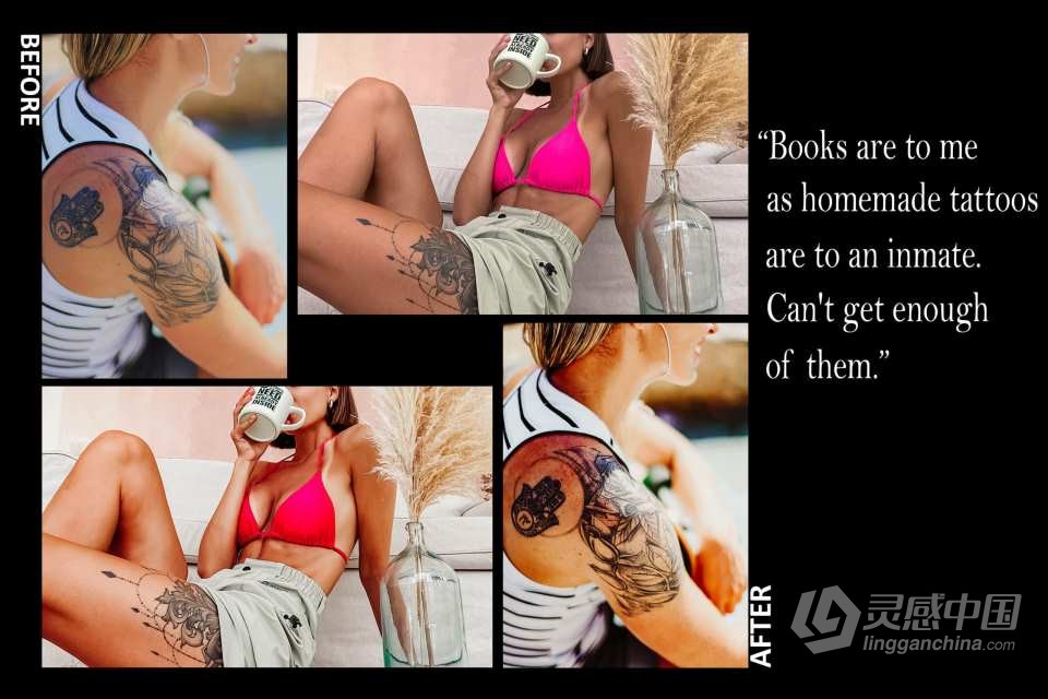 纹身艺术人像摄影后期调色Lightroom预设 Tattoo Art Lightroom Presets  福风灵感网 www.ffidea.com