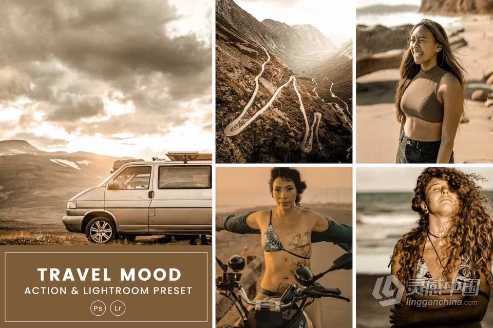 旅拍情绪胶片人像Lightroom预设 Travel Mood Action &amp; Lightrom Presets  福风灵感网 www.ffidea.com