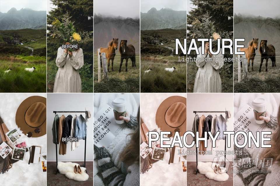 100+旅行,时尚,家庭人像lr预设大合集 Collection 100 Lightroom Presets  福风灵感网 www.ffidea.com