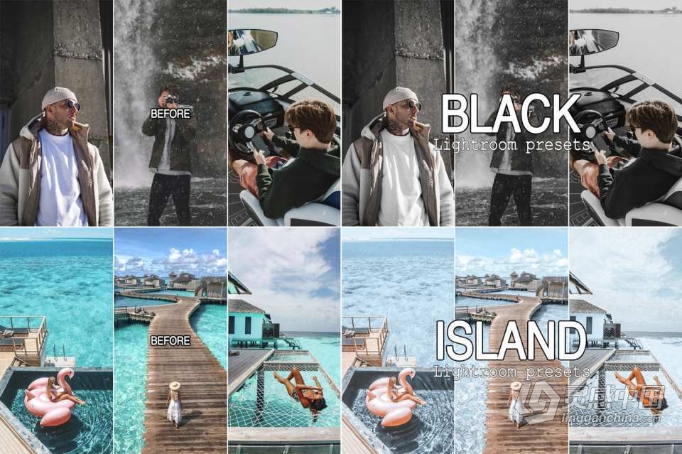 100+旅行,时尚,家庭人像lr预设大合集 Collection 100 Lightroom Presets  福风灵感网 www.ffidea.com