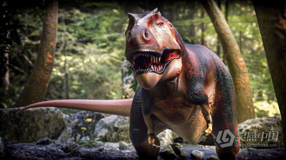 Blender 3.0+暴龙从建模到贴图完整实例制作视频教程  福风灵感网 www.ffidea.com