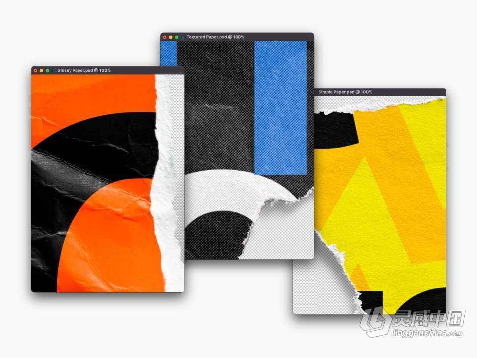 PS样机-80款撕裂纸张破损毛边褶皱做旧效果PS样机设计素材 Torn Paper Mockups  福风灵感网 www.ffidea.com