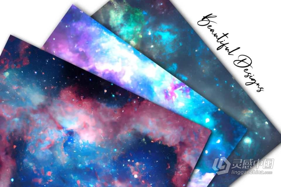 12款水彩梦幻天空宇宙夜空星云背景设计合成图片素材 Watercolor Dreamy Fantasy Digital Paper  福风灵感网 www.ffidea.com