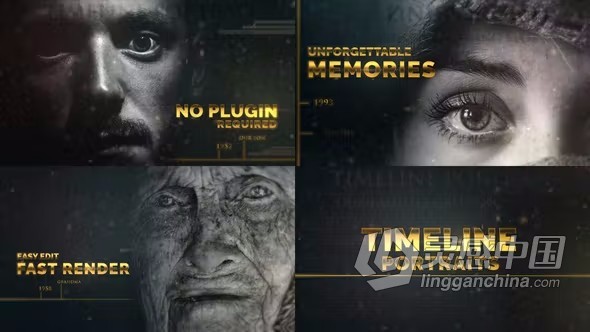 AE模板-时间线介绍历史人物宣传纪录片视频AE模板下载  福风灵感网 www.ffidea.com