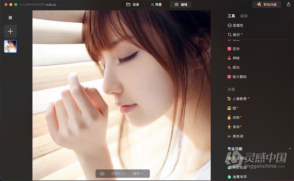 人工智能图像编辑软件/PS插件 Luminar Neo 1.10.0（14830）中文版 Mac版本下载  福风灵感网 www.ffidea.com