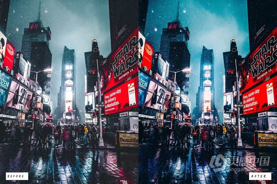 30个霓虹灯夜景人像调色Lightroom预设 Neon Lights Lightroom Presets  福风灵感网 www.ffidea.com