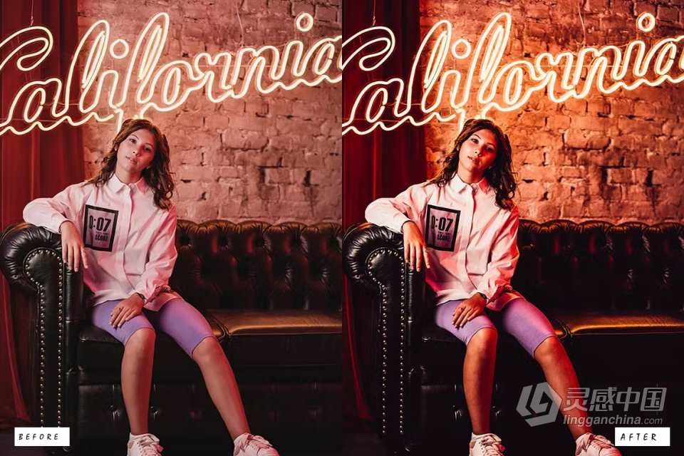 30个霓虹灯夜景人像调色Lightroom预设 Neon Lights Lightroom Presets  福风灵感网 www.ffidea.com