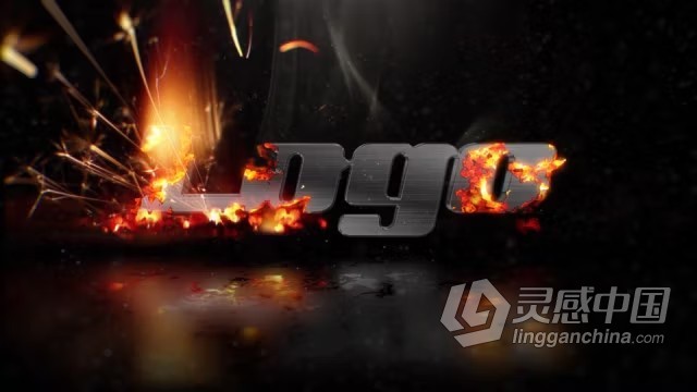 AE模板-火花LOGO火焰效果和粒子标志动画AE模板下载 Fire Logo  福风灵感网 www.ffidea.com