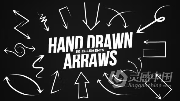 AE模板-50个手绘箭头动画元素AE模板下载 Hand Drawn Arrows  福风灵感网 www.ffidea.com