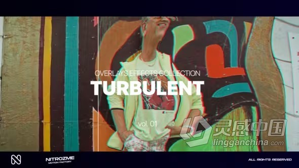 独特扭曲波浪湍流效果叠加元素AE模板下载 Turbulent Effects Overlays Collection Vol. 01  福风灵感网 www.ffidea.com