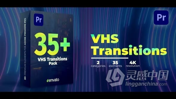 2个类别35+高质量VHS转场过渡元素PR模板下载 VHS Transitions  福风灵感网 www.ffidea.com